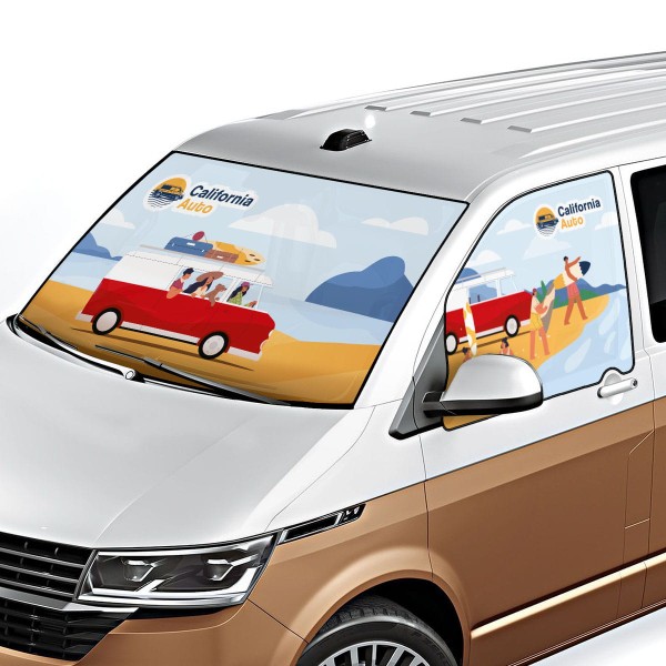 Osłony przeciwsłoneczne na przednie szyby, Sun Blocker VW T5, T6, T6.1 - montaż na magnes