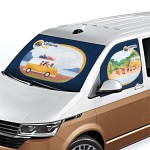 Parasoles para parabrisas, Sun Blocker VW T5, T6, T6.1 - instalación magnética - Azul marino