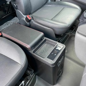 Nevera portátil eléctrica 12v, 220v, 8l + USB + carga inalámbrica para Ford Tourneo Transit Custom