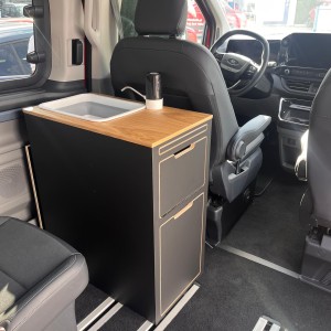 Armario de viaje, armario de cocina, armario para portátil detrás del asiento del conductor - Nuevo Ford Tourneo Custom, Ford Transit Custom