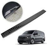 Funda protectora para parachoques trasero negra, Listón protector para borde de maletero MERCEDES CLASE V, VITO - W447 2014-