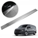 Funda protectora plateada para parachoques trasero, listón protector para borde de maletero MERCEDES CLASE V, VITO - W447 2014-